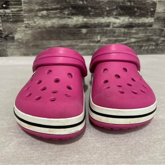 CROCS Slipper Baby Model Sabot Line Crocband II Colour Raspberry/Black 6/7 6 c 7 - Picture 4 of 9